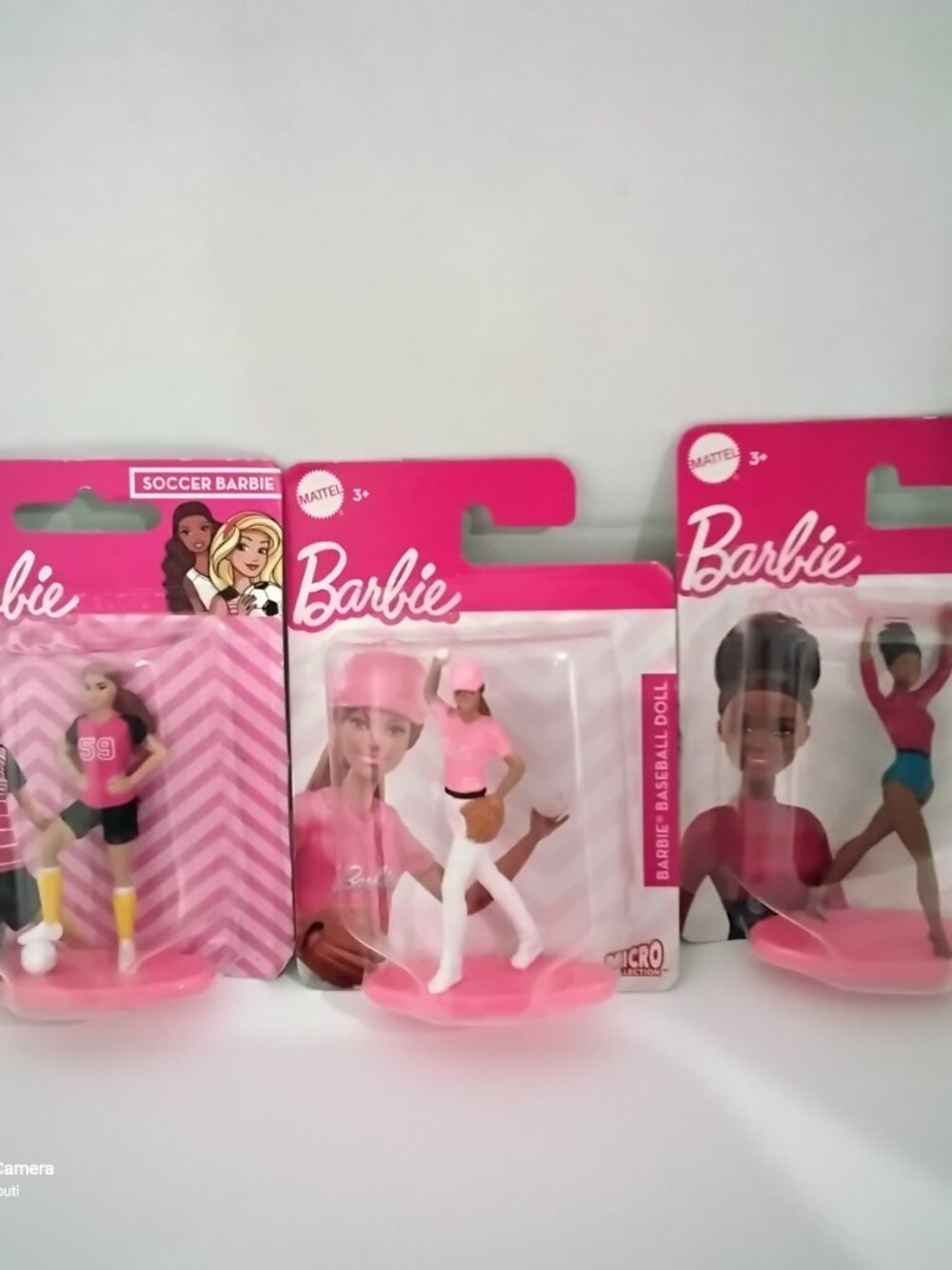 Mini 3" Barbie Career Figurine Dolls by Matel Gymnast, Baseball & Soccer Barbies